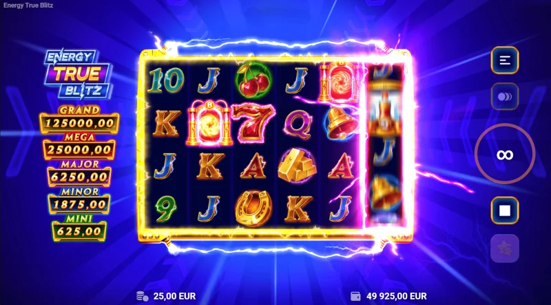 Energy True Blitz - bảng mẫu trong trò chơi cơ bản